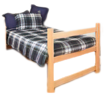 Image displaying a bed configured as a low single