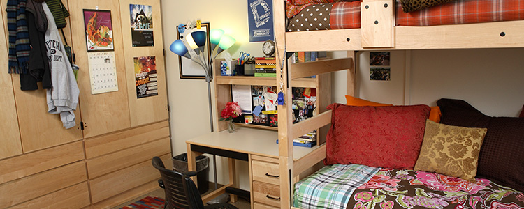 A student room in Buchanan Towers