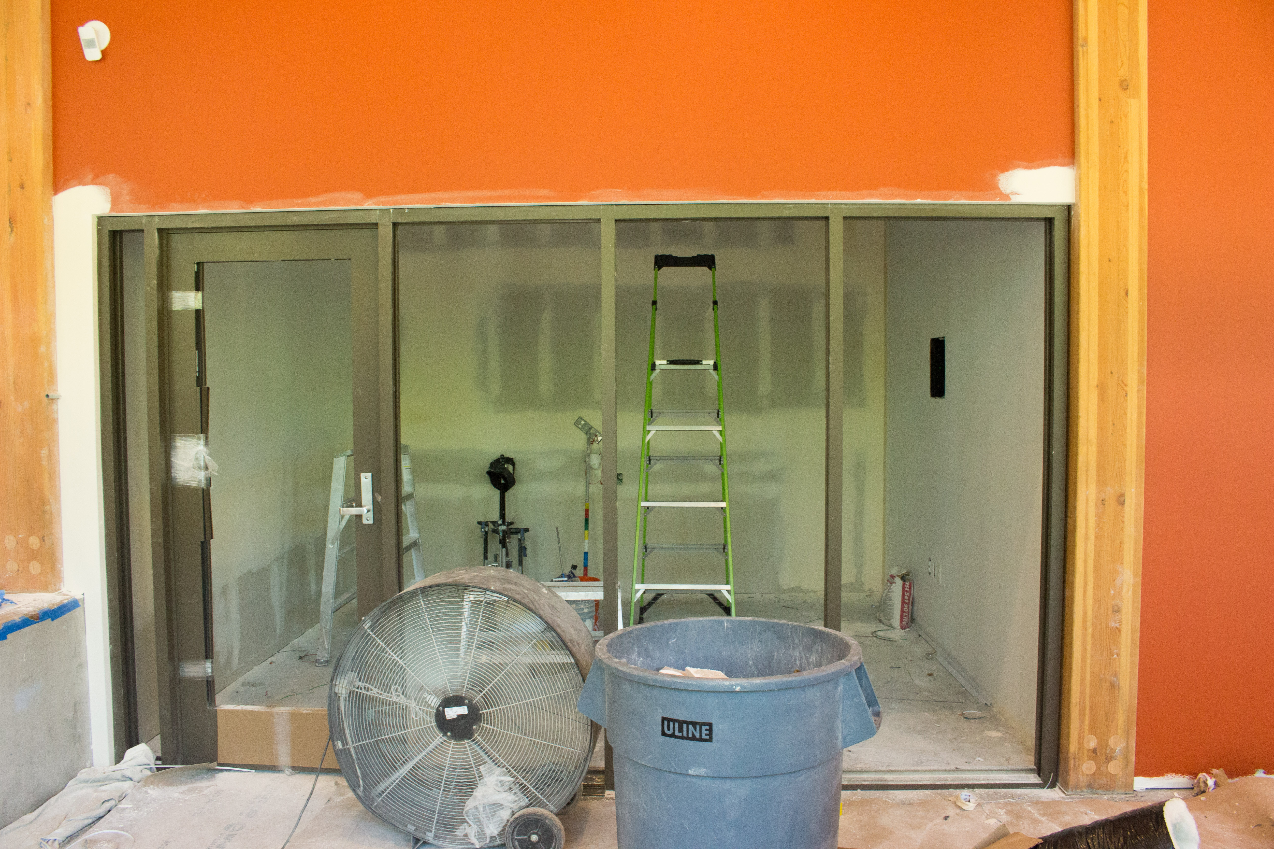 Glass Hall interior construction progress