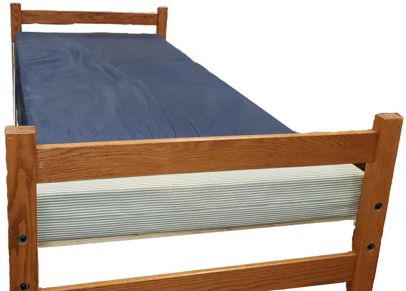 Bed with longer rails for taller residents