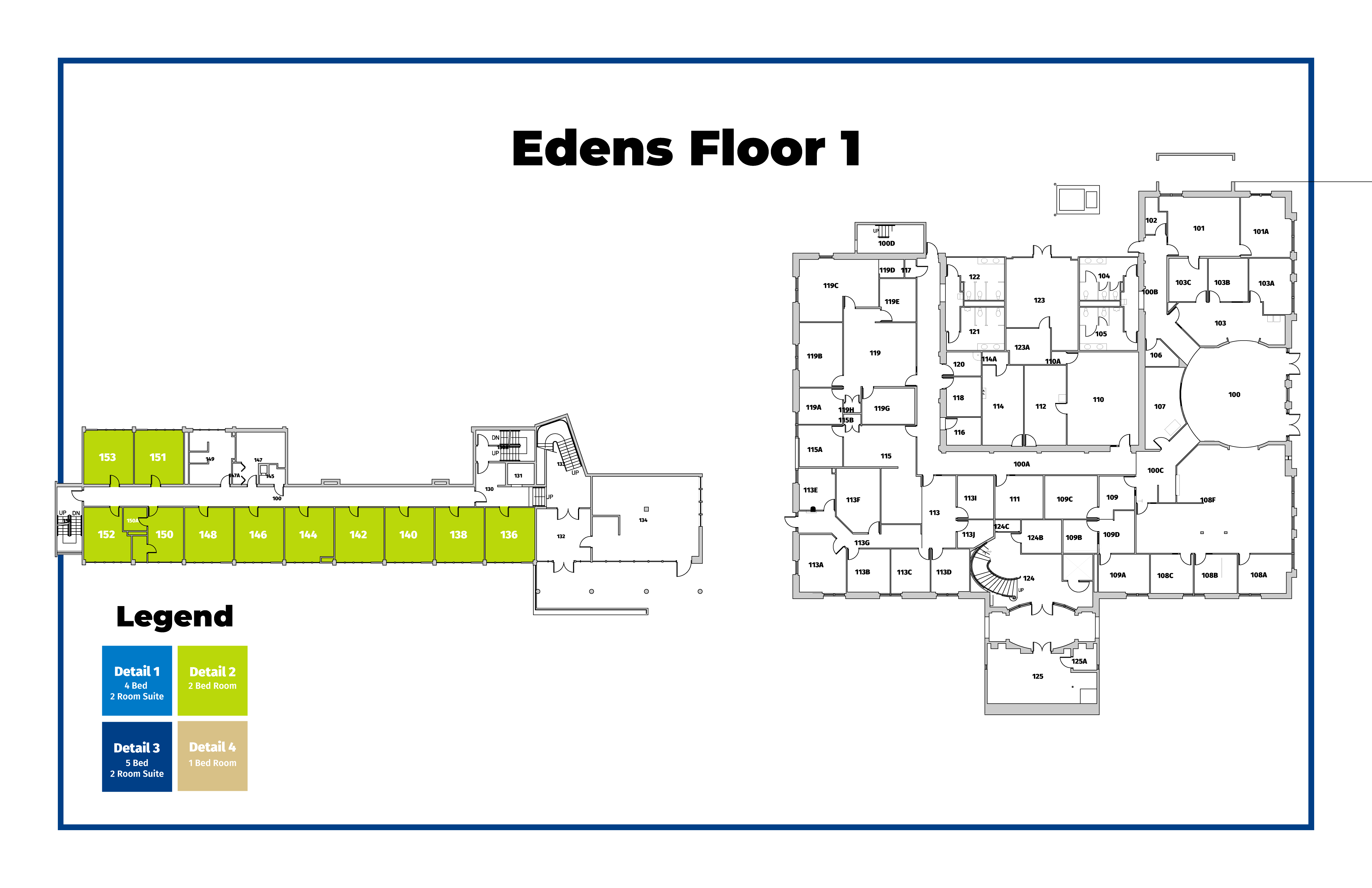 Edens Hall North and Classic Floor Plans