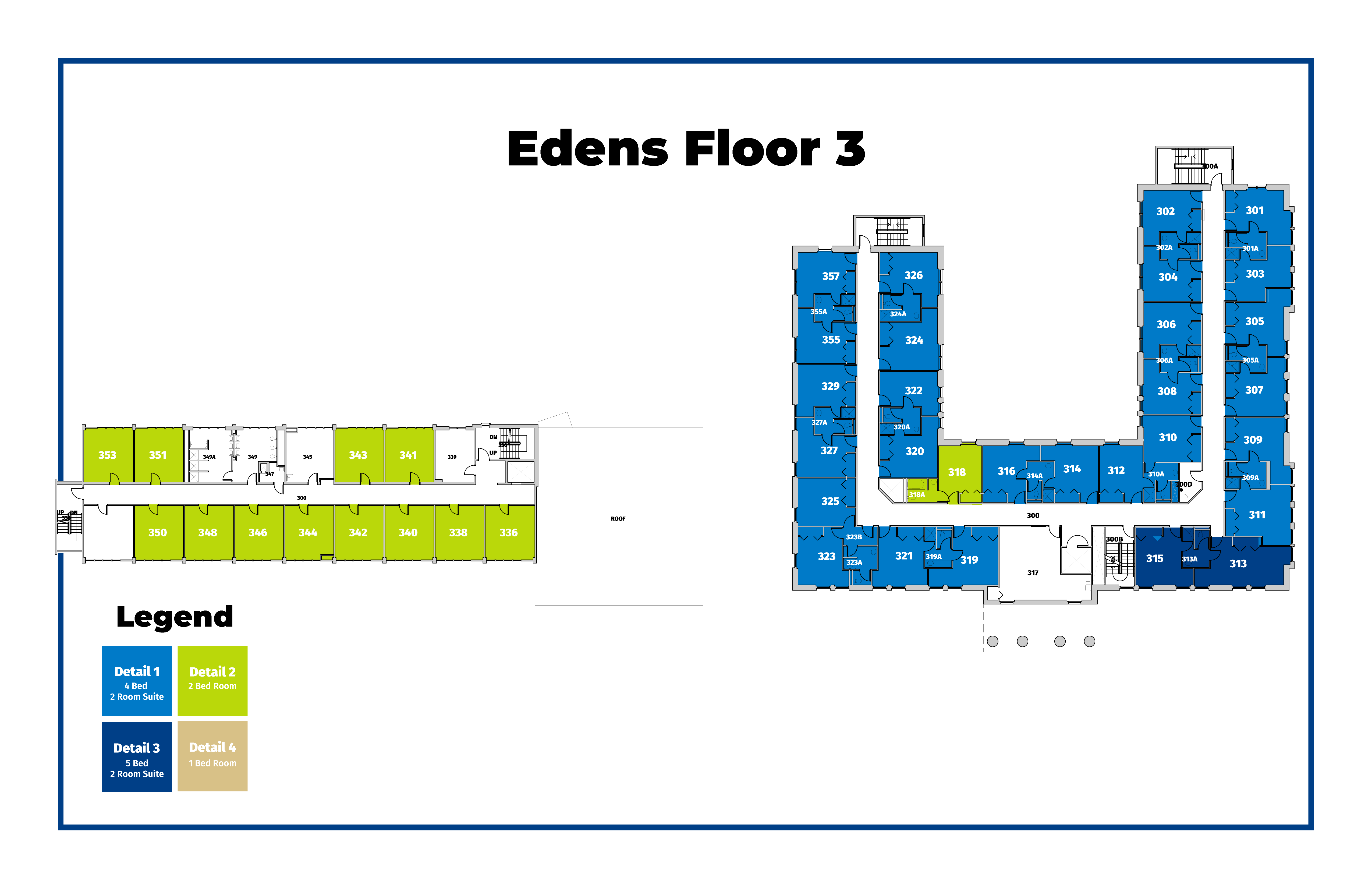 Edens Hall North and Classic Floor Plans