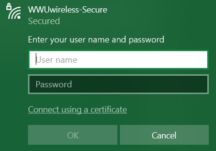 Prompt asking for Username and Password