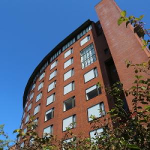 An exterior view of Mathes hall